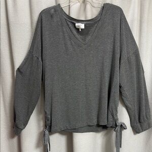 Soma Wknd Lounge top Women’s SZ XXL w lace up sides soft cool nights v neck boxy